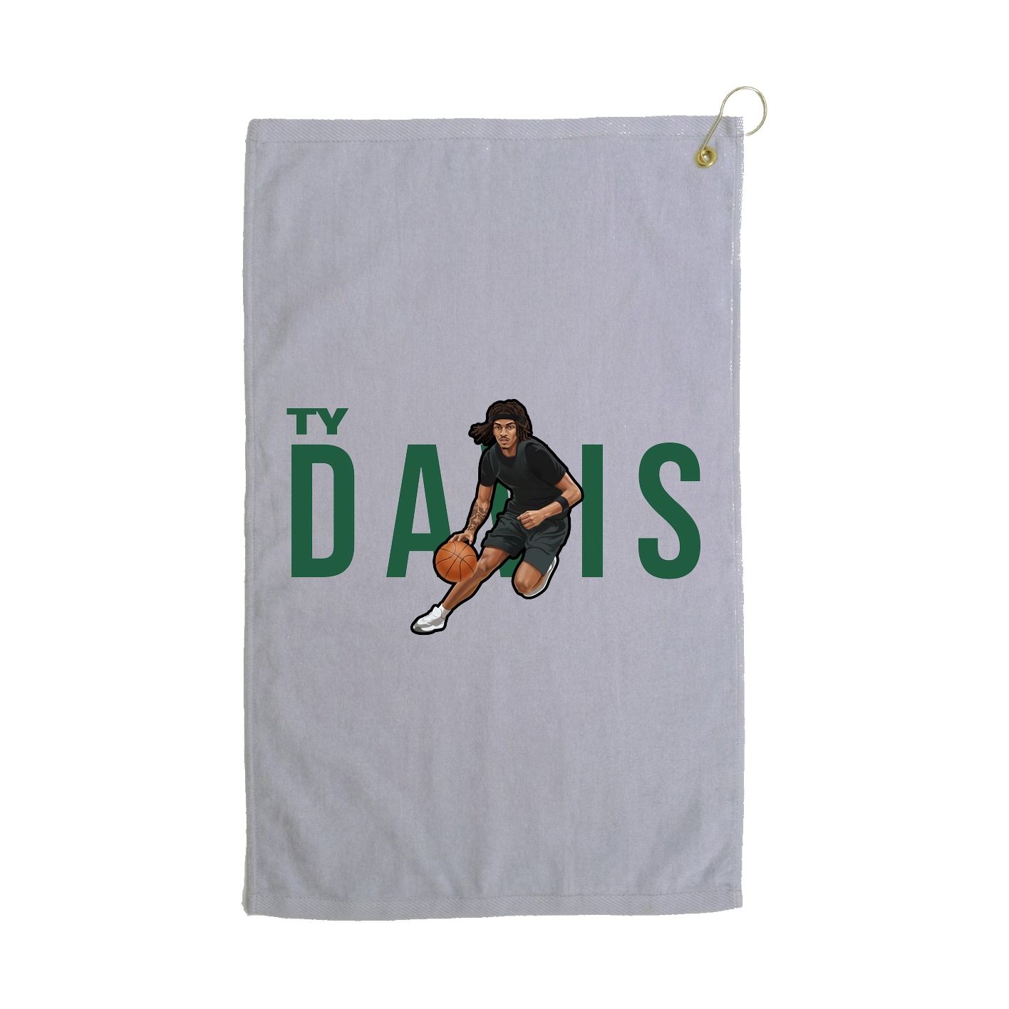 Golf Towel — Player Name in Grey