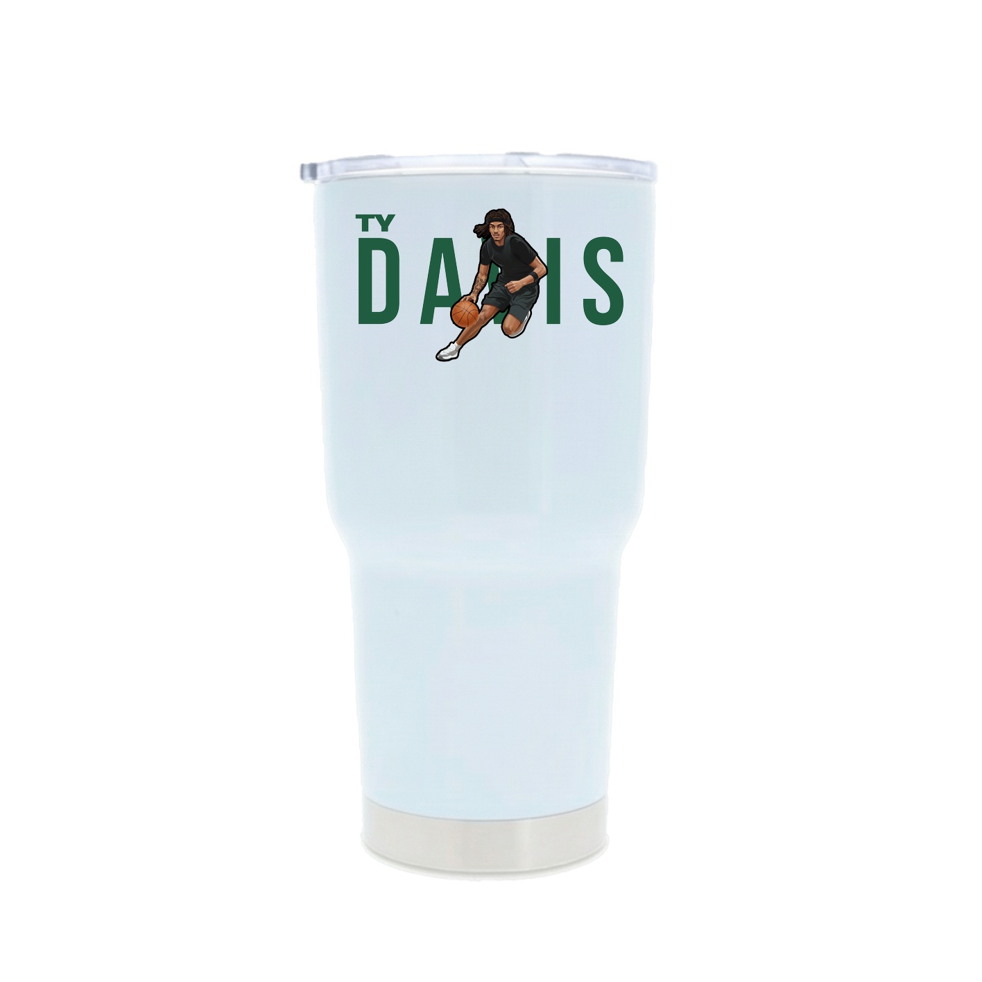 30oz Stainless Steel Tumbler — Player Name in White