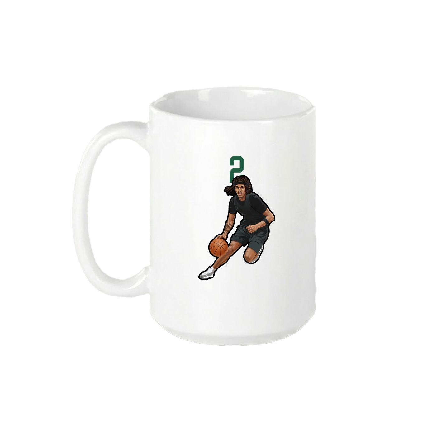 15oz Coffee Mug — Number Top in White