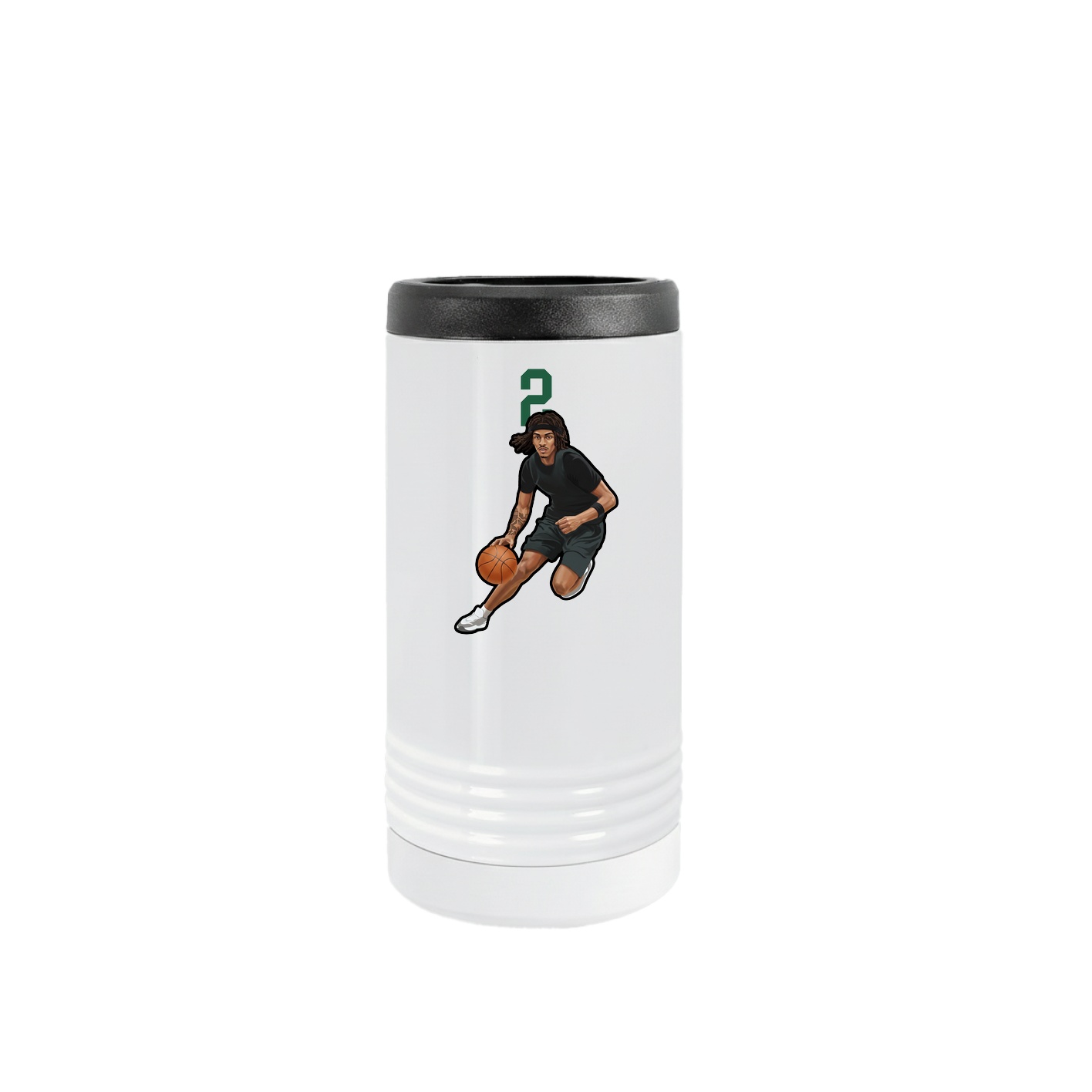Slim Beverage Holder — Number Top in White