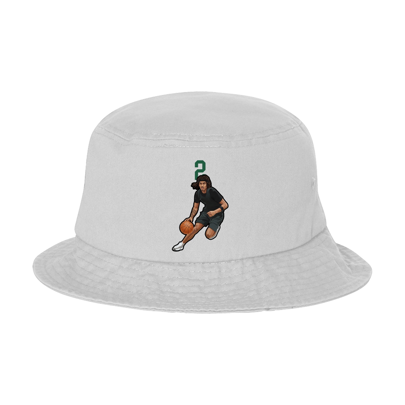 Bucket Cap — Number Top in White