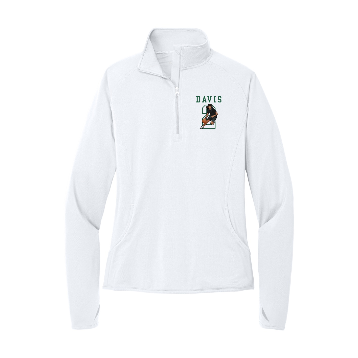 Women's Q-Zip Pullover — Shirsey in White