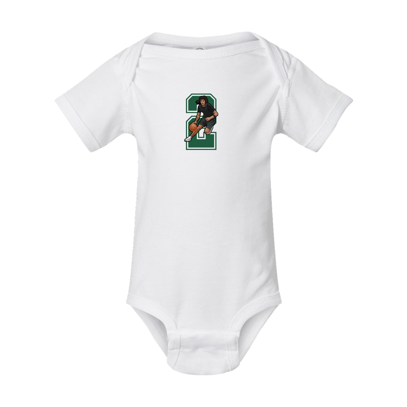 Baby Onesie — Number in White