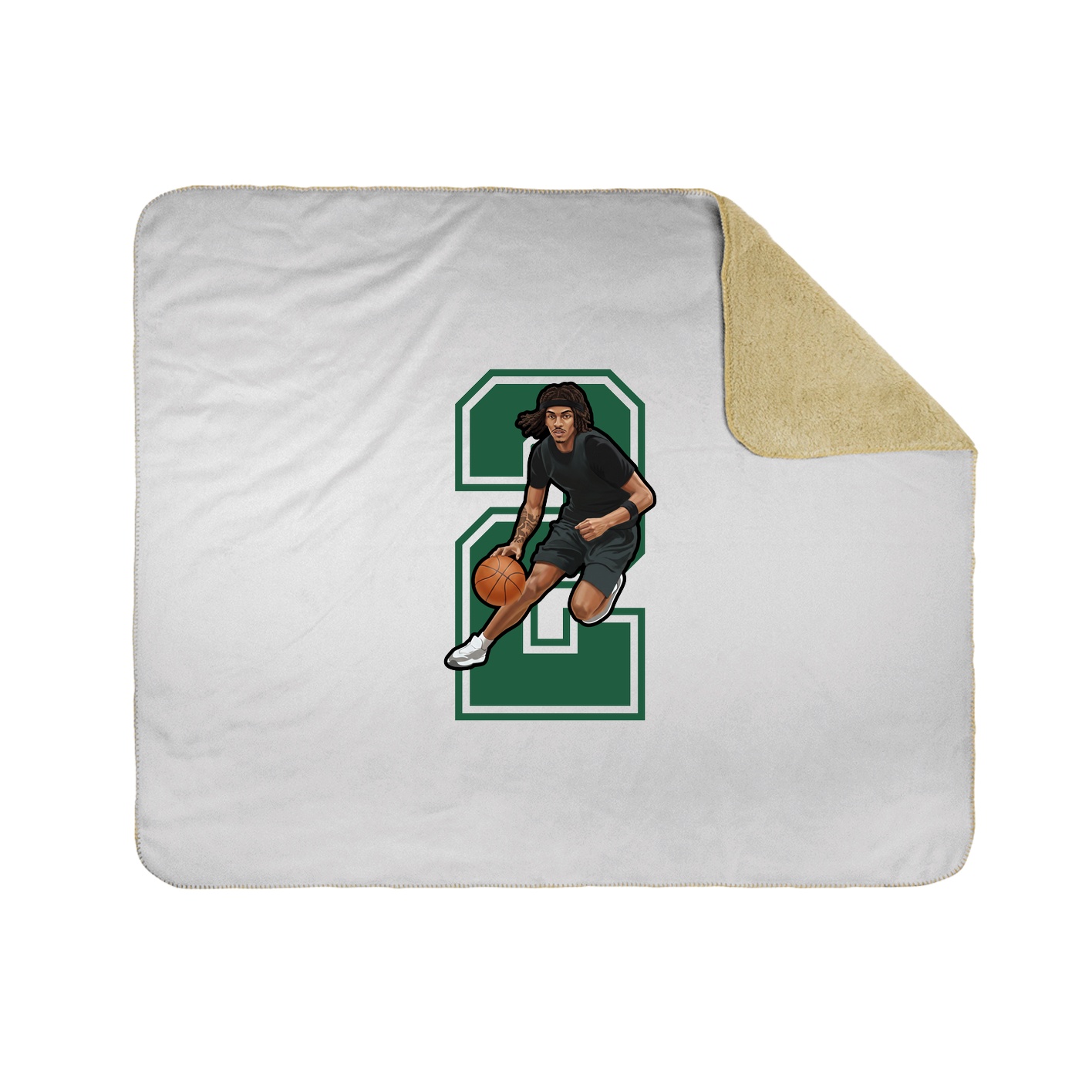 Throw Blanket — Number in White
