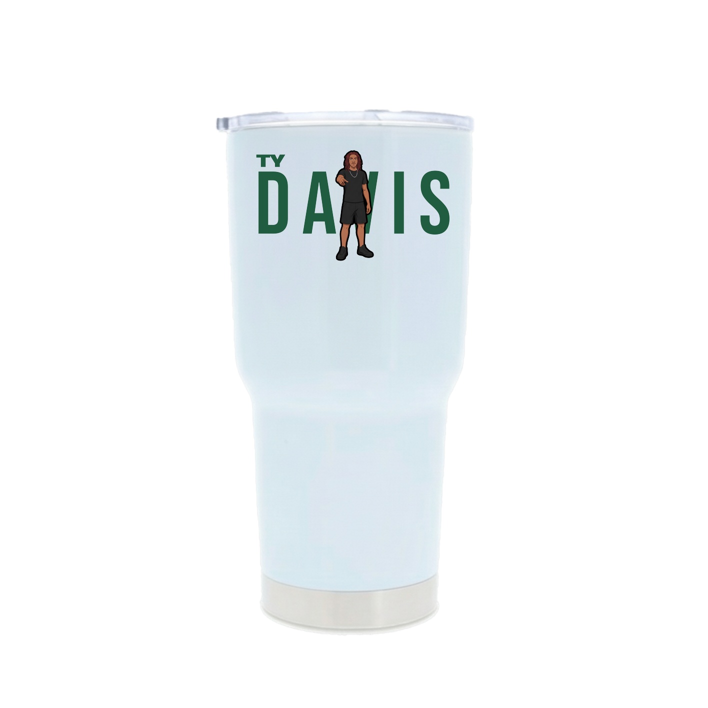 30oz Stainless Steel Tumbler — Player Name in White
