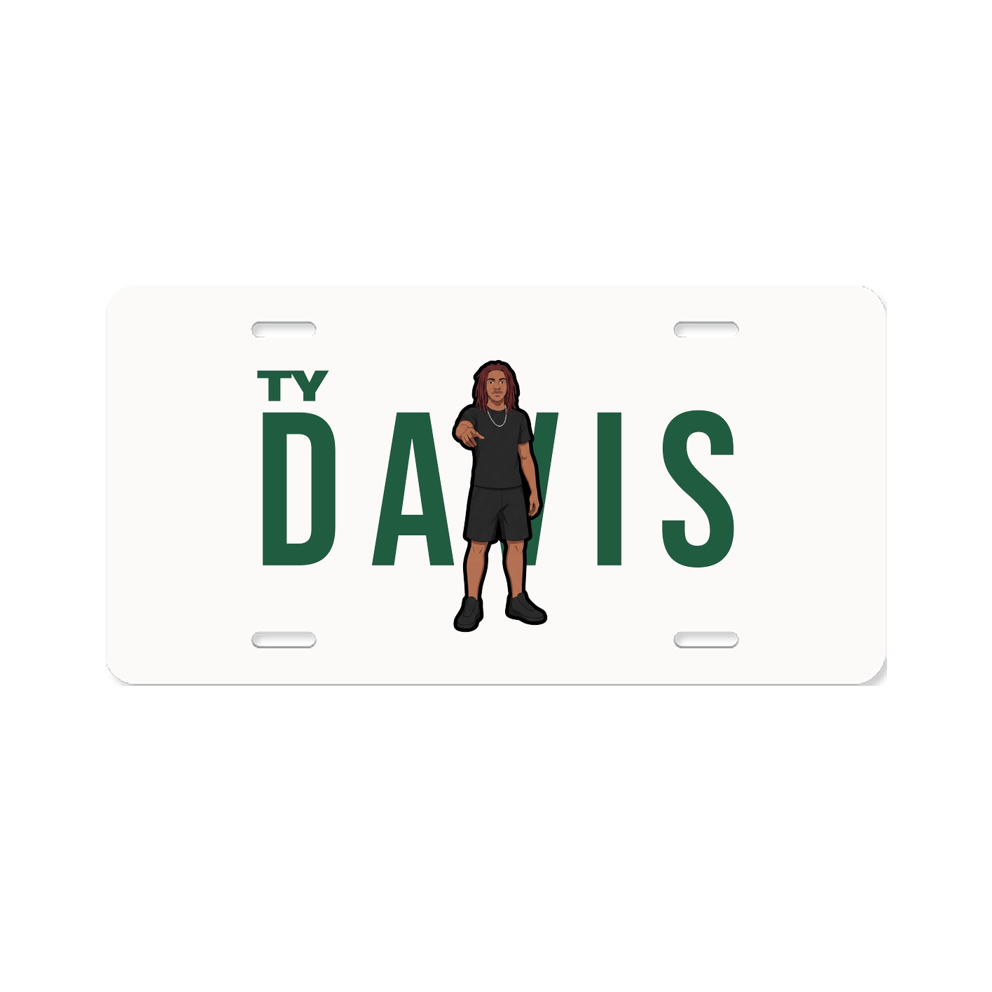 License Plate — Player Name in Classic