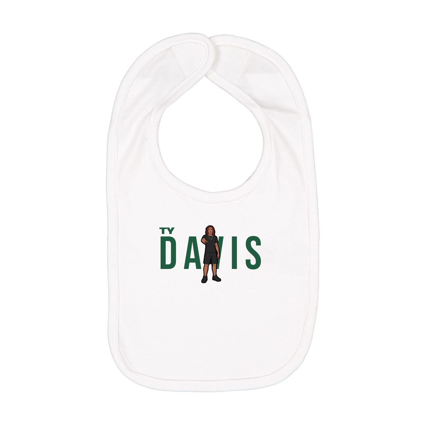 Infant Bib — Player Name in White