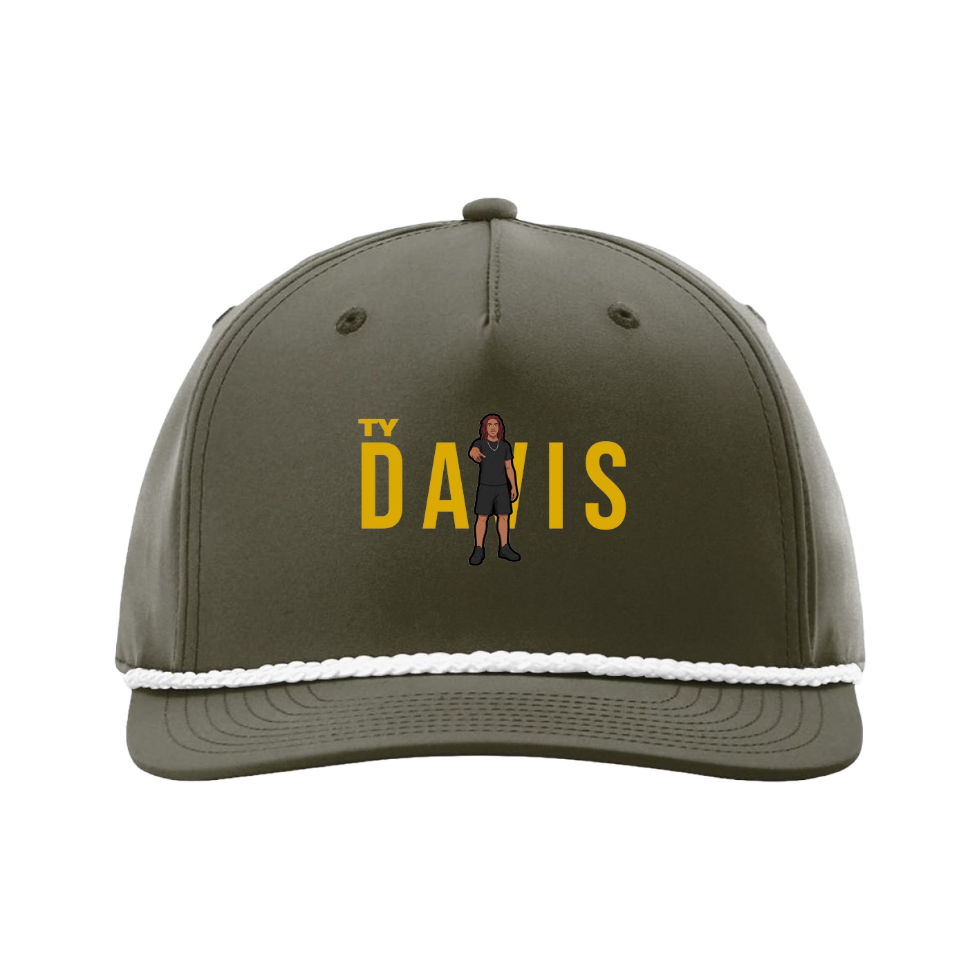 Five-Panel Classic Rope Cap — Player Name in Green