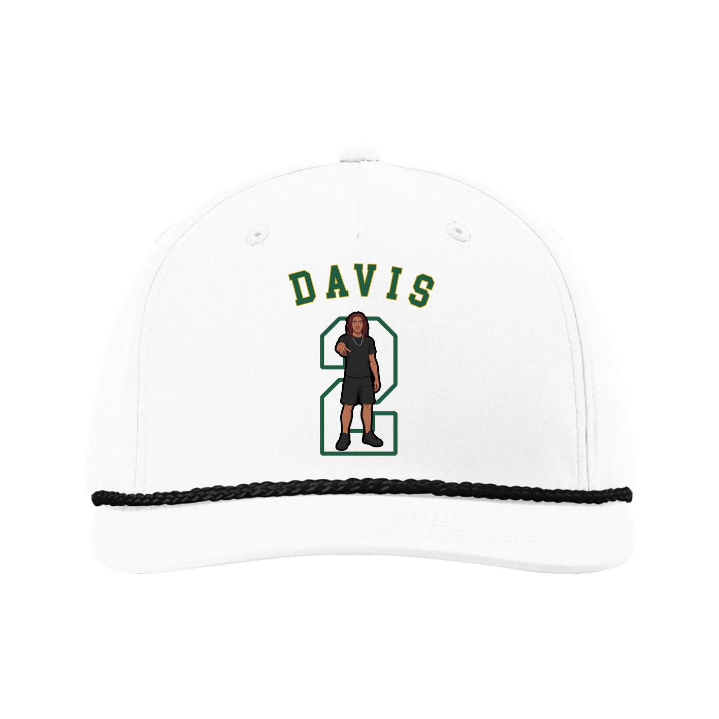 Five-Panel Classic Rope Cap — Shirsey Arch in White