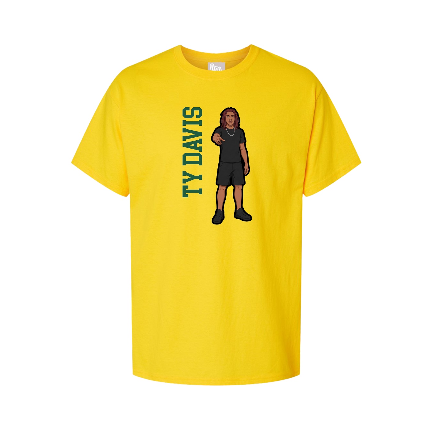 Youth Tee — Name Vertical in Gold