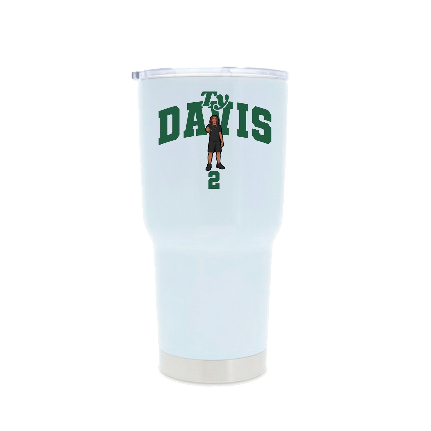 30oz Stainless Steel Tumbler — Signature Arch in White