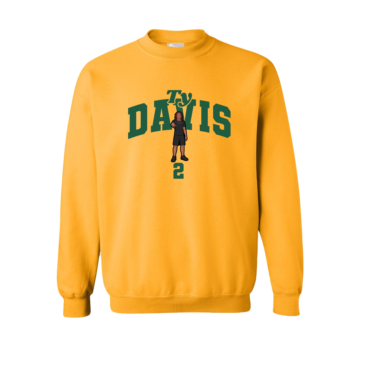 Fleece Crew — Signature Arch in Gold