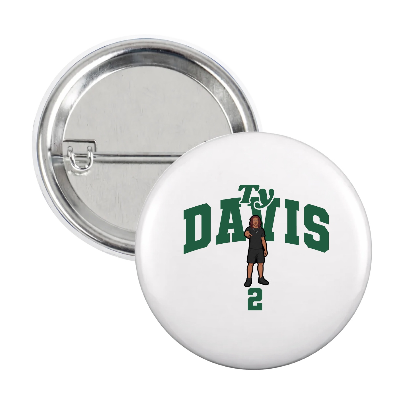 Game Day Button — Signature Arch in White