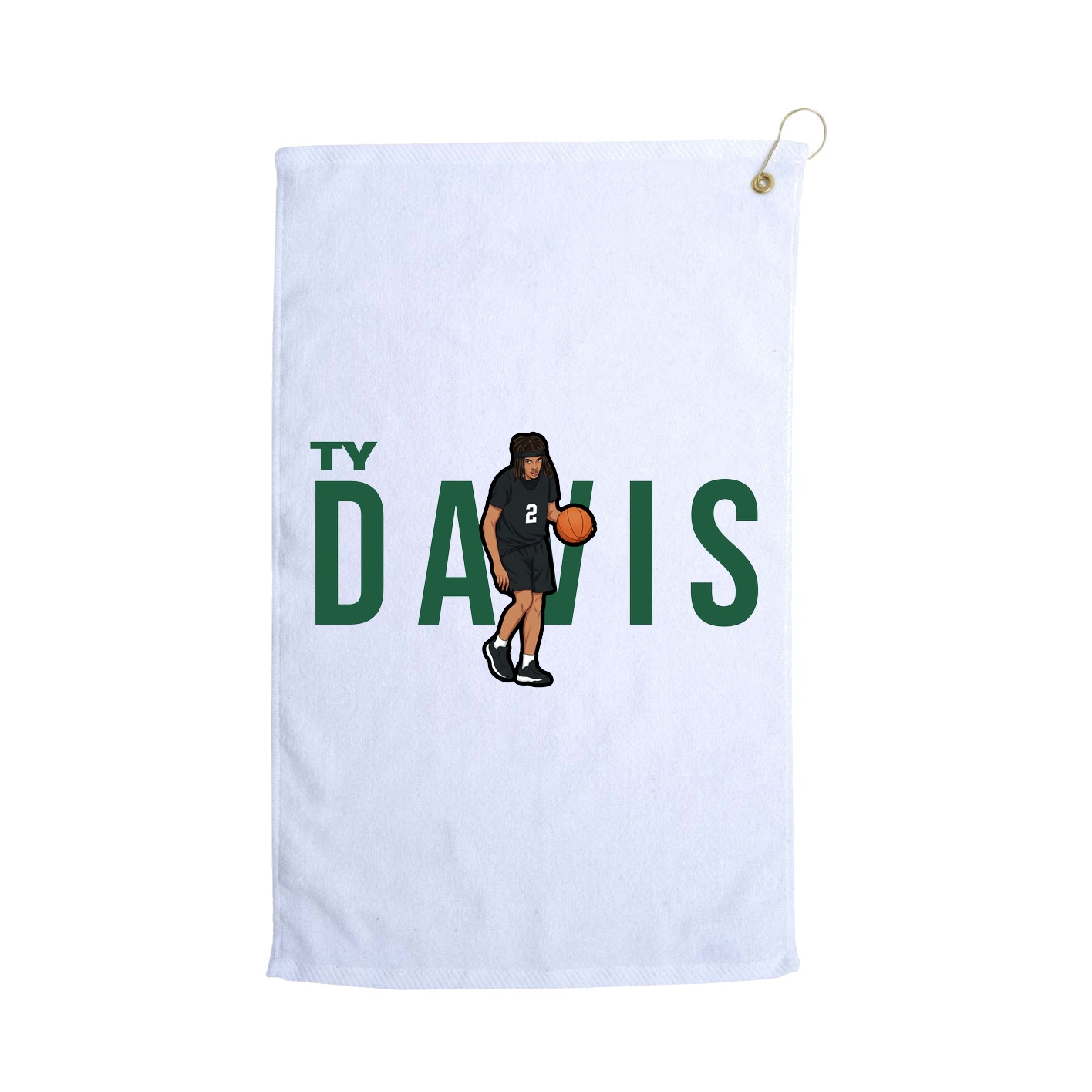 Golf Towel — Player Name in White