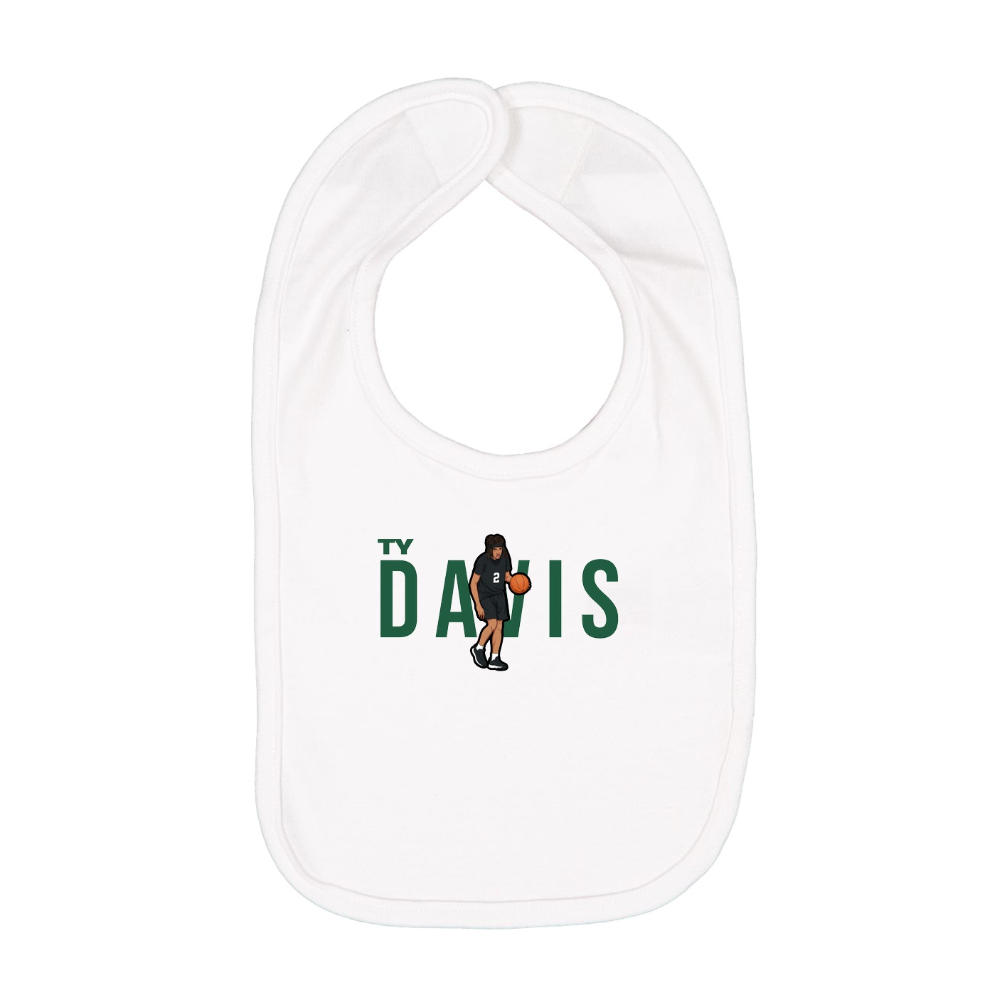 Infant Bib — Player Name in White