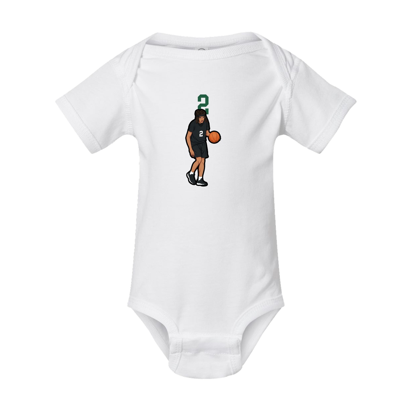 Baby Onesie — Number Top in White
