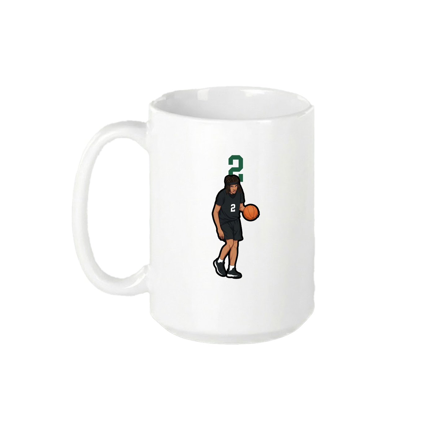15oz Coffee Mug — Number Top in White