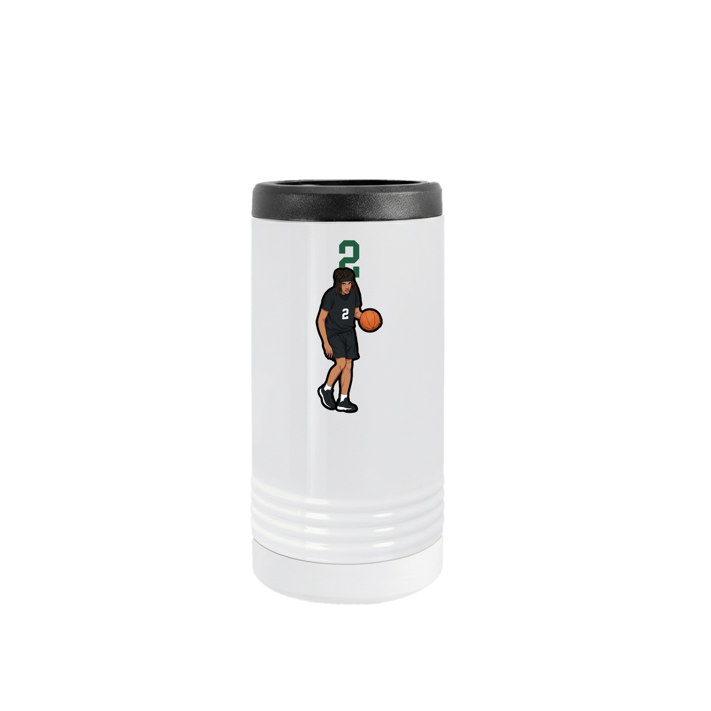 Slim Beverage Holder — Number Top in White