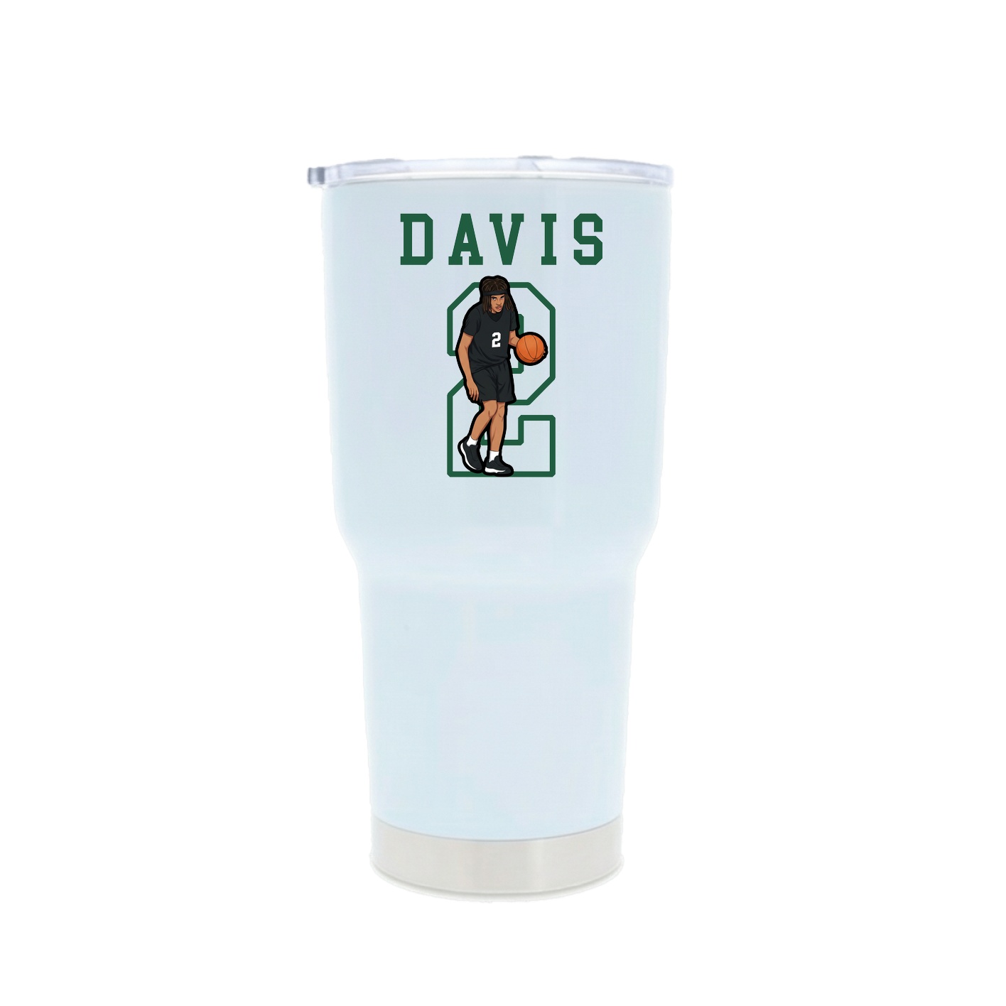 30oz Stainless Steel Tumbler — Shirsey in White