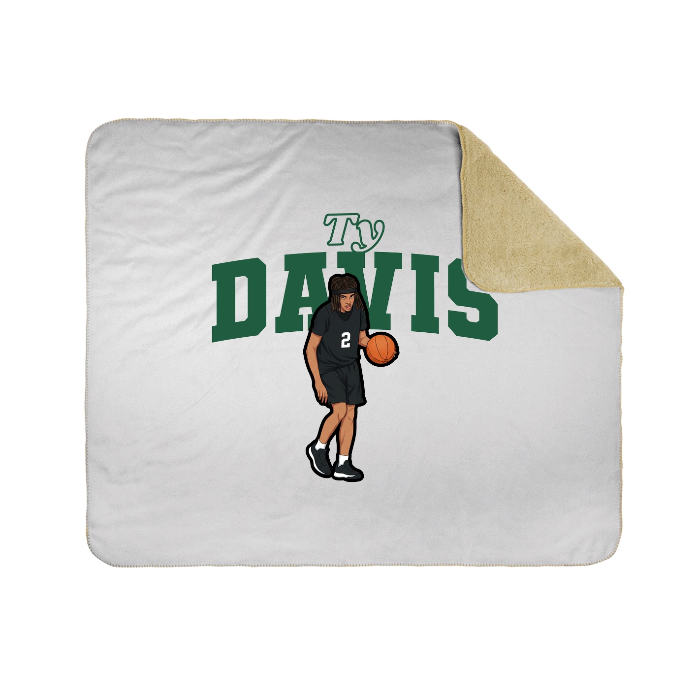 Throw Blanket — Name Arch in White