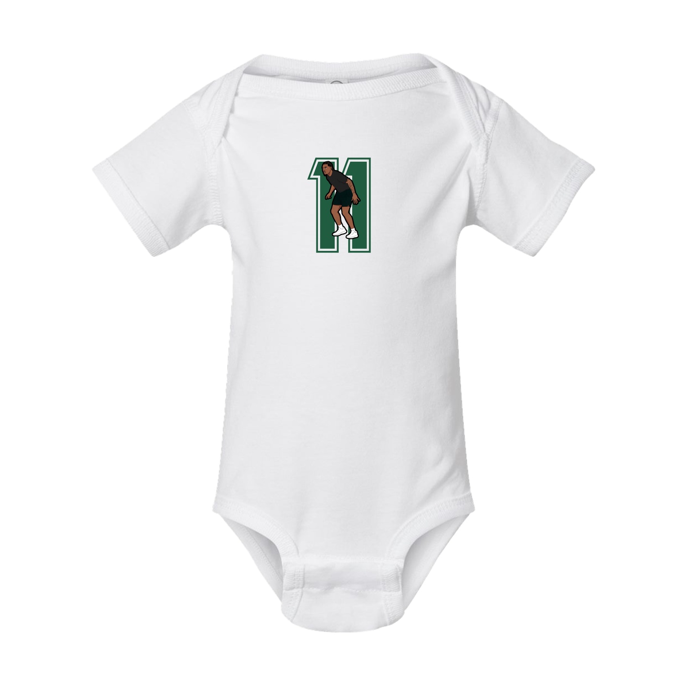 Baby Onesie — Number in White
