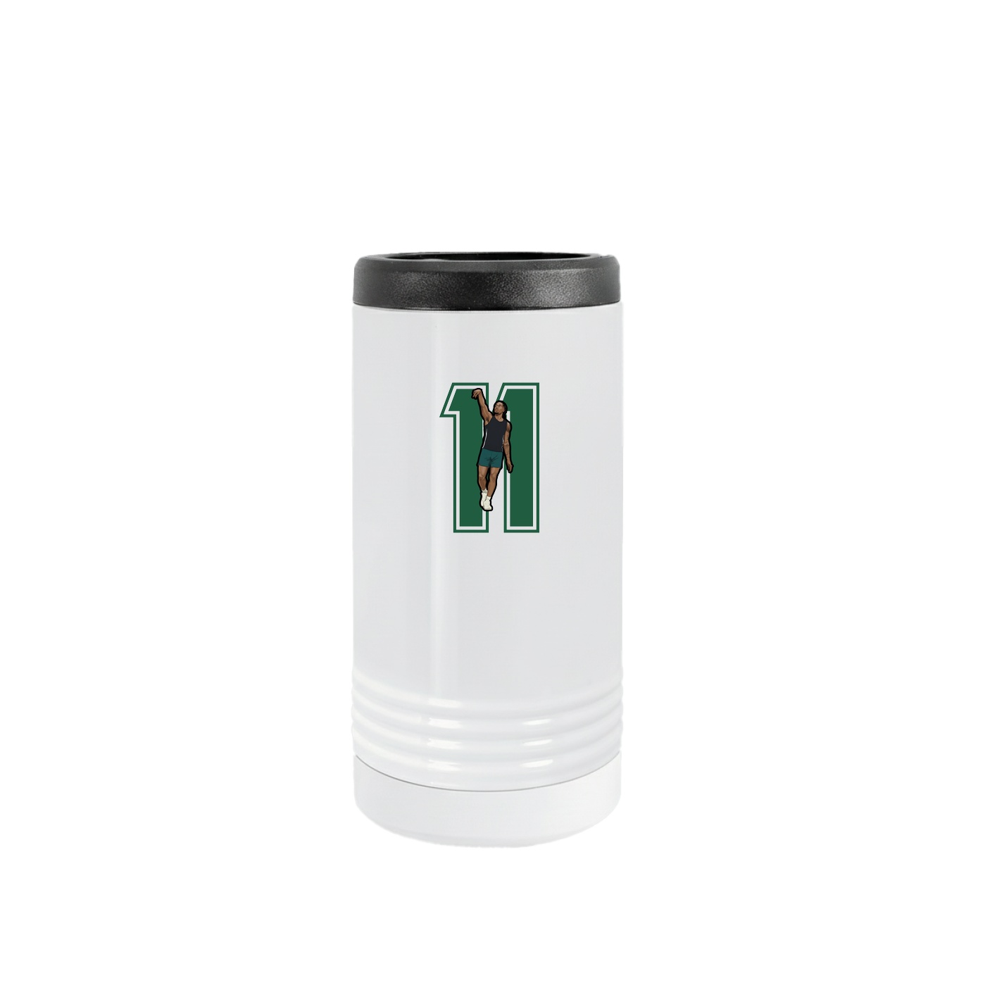 Slim Beverage Holder — Number in White