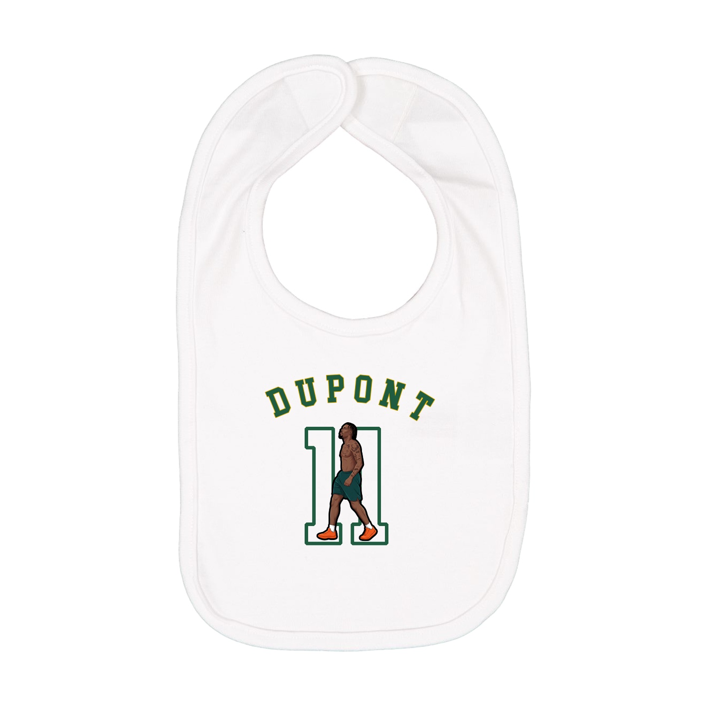 Infant Bib — Shirsey Arch in White