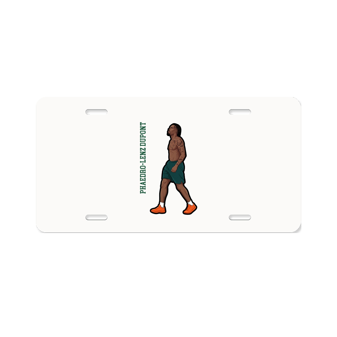 License Plate — Name Vertical in Classic