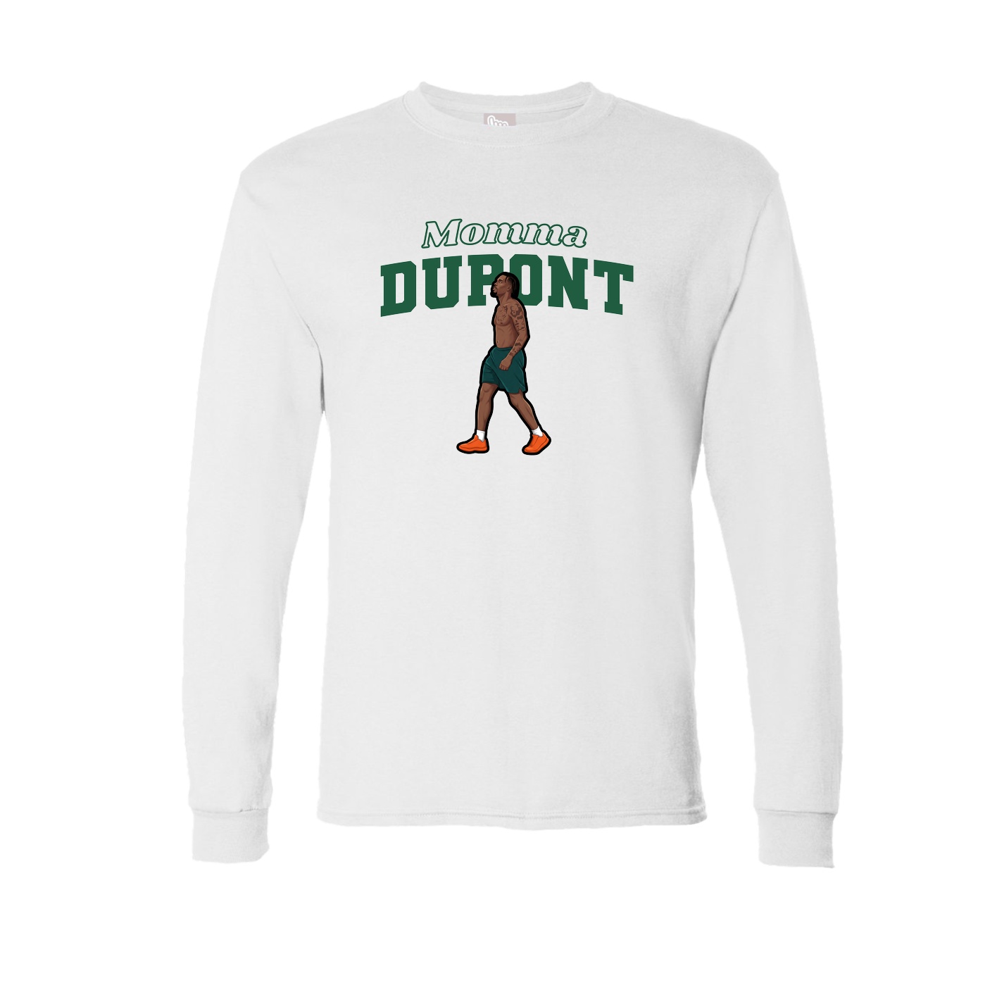 Long Sleeve Tee — Mothers Day Block in White