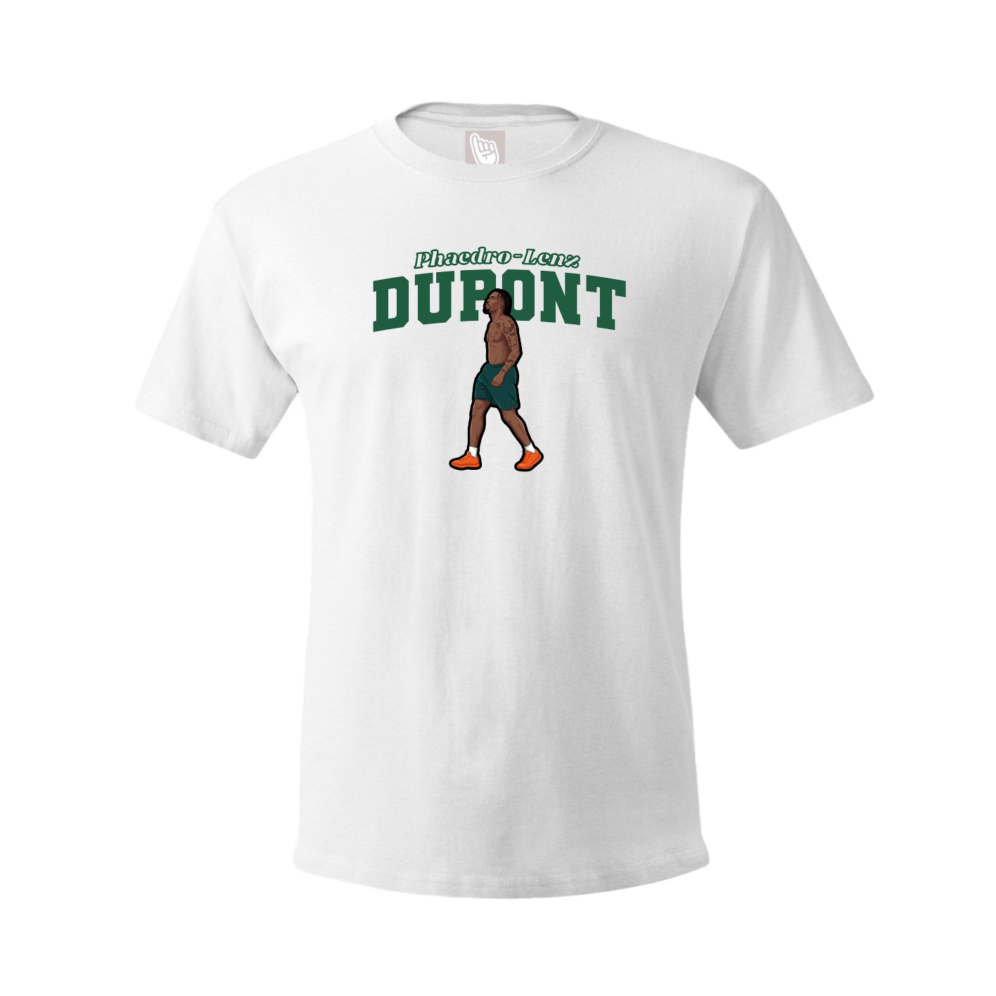 Youth Tee — Name Arch in White