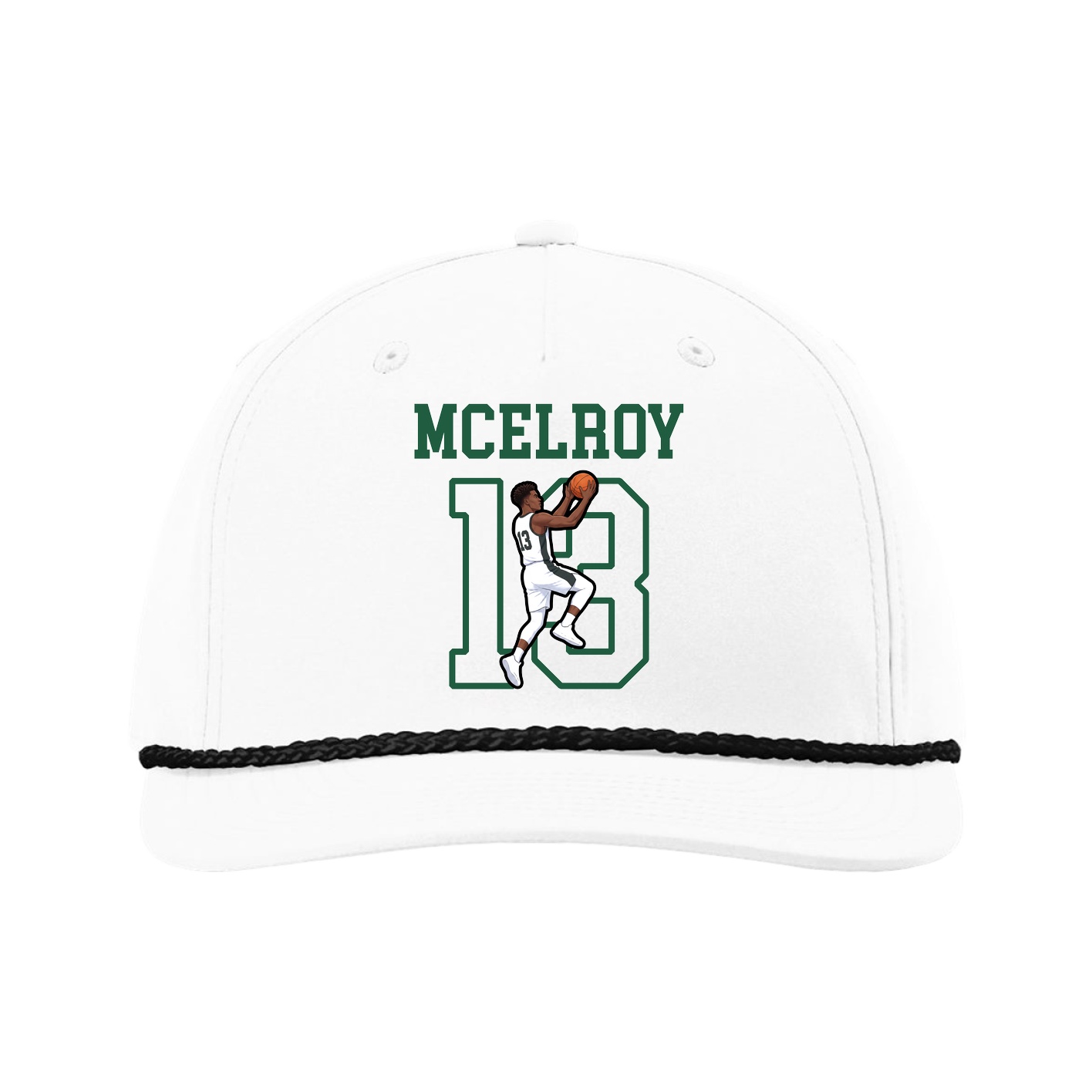 Five-Panel Classic Rope Cap — Shirsey in White