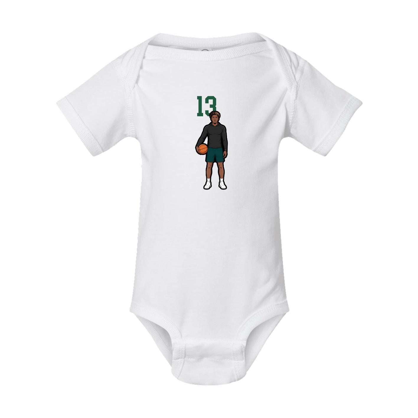 Baby Onesie — Number Top in White
