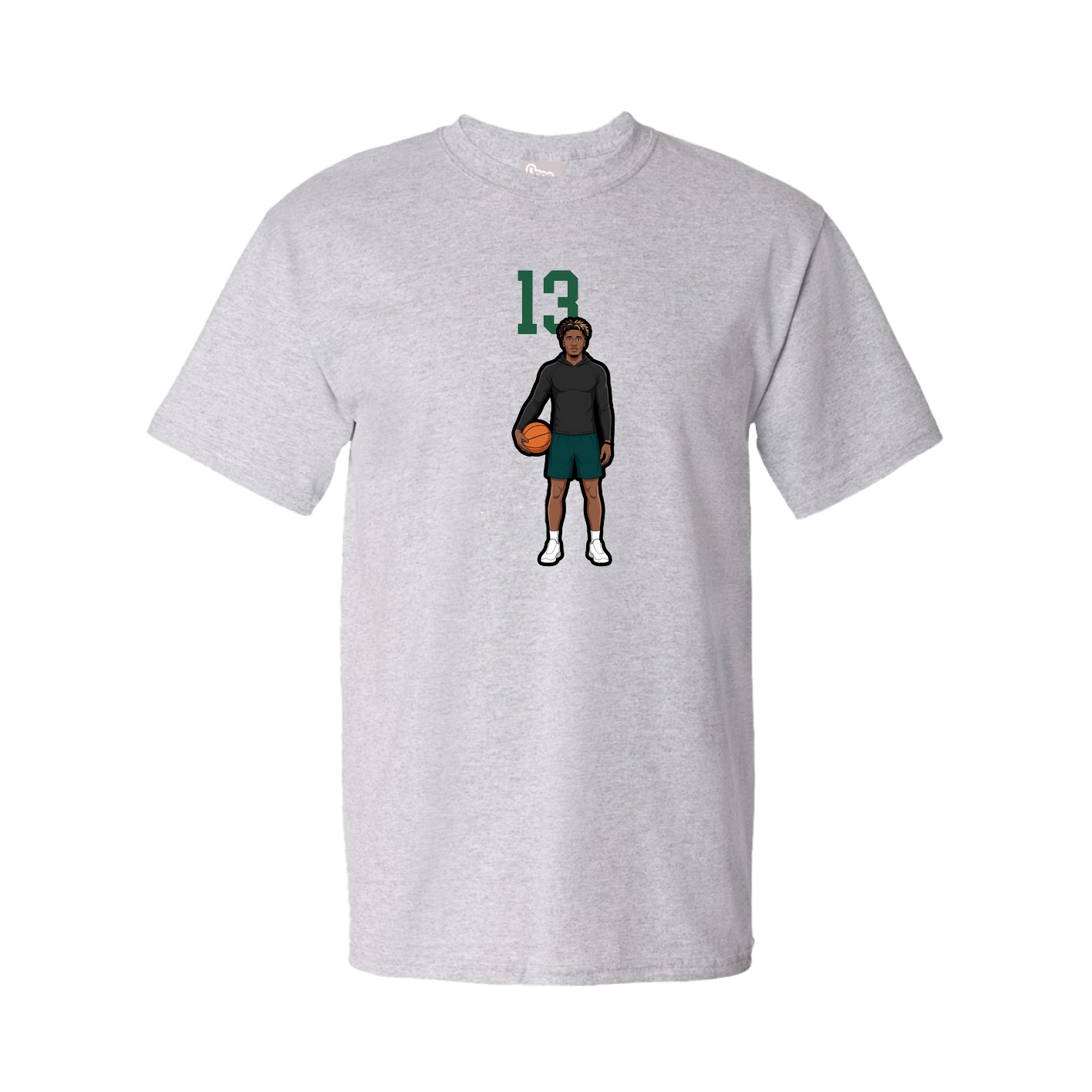 Youth Tee — Number Top in Grey