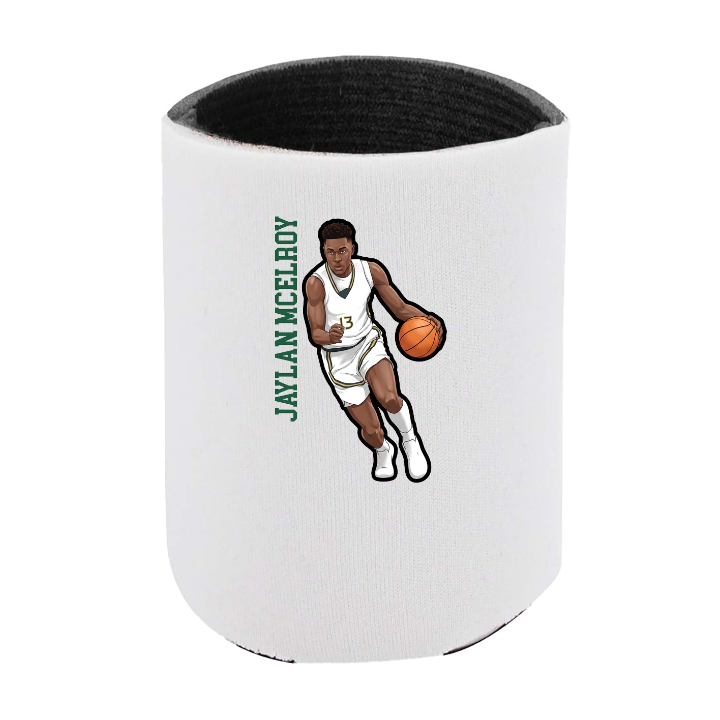 Can Holder — Name Vertical in White
