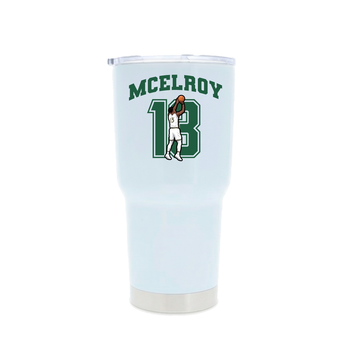 30oz Stainless Steel Tumbler — Number in White