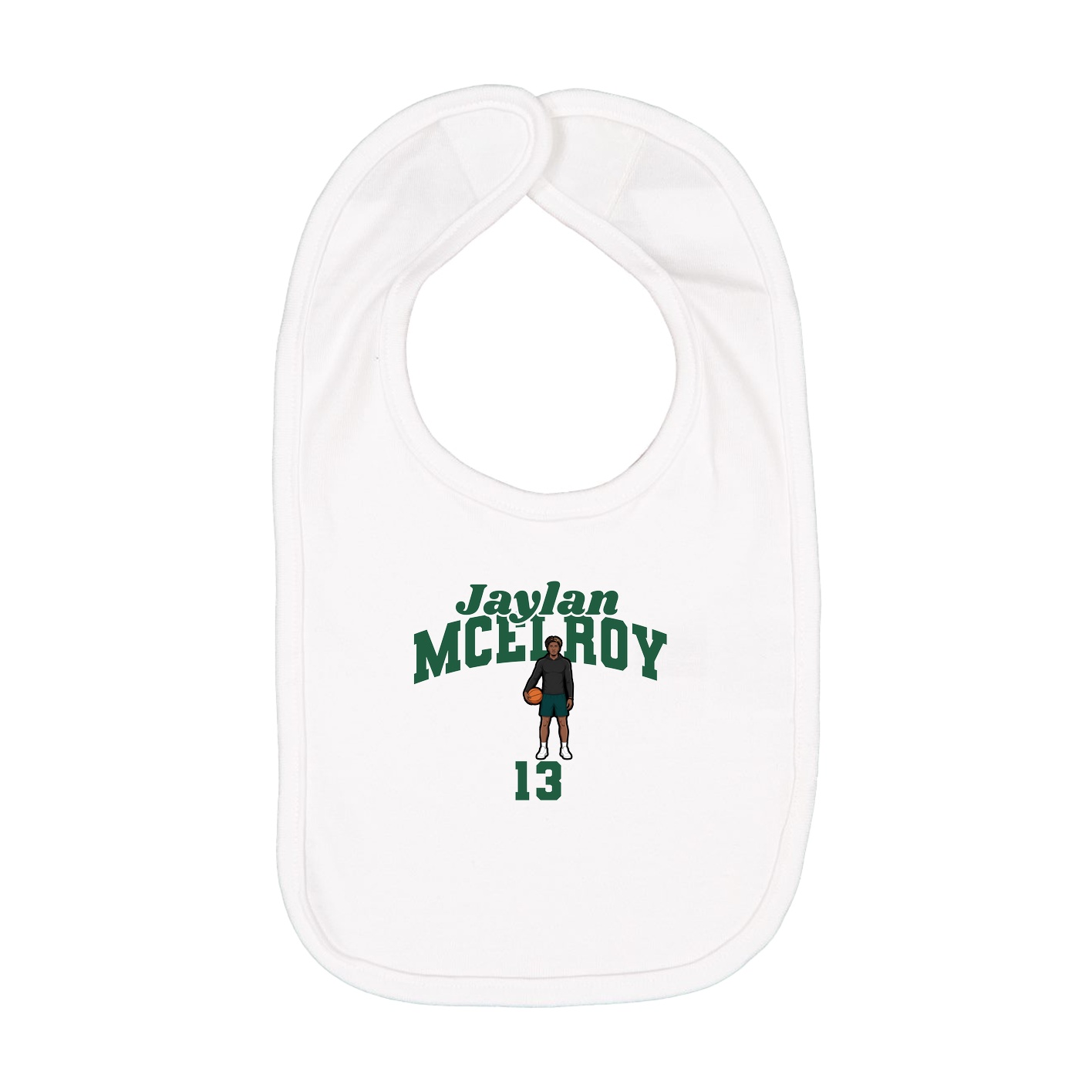 Infant Bib — Signature Arch in White