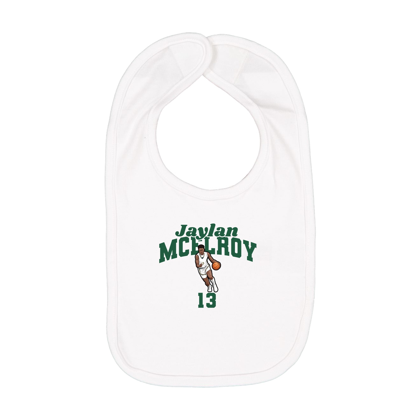 Infant Bib — Signature Arch in White