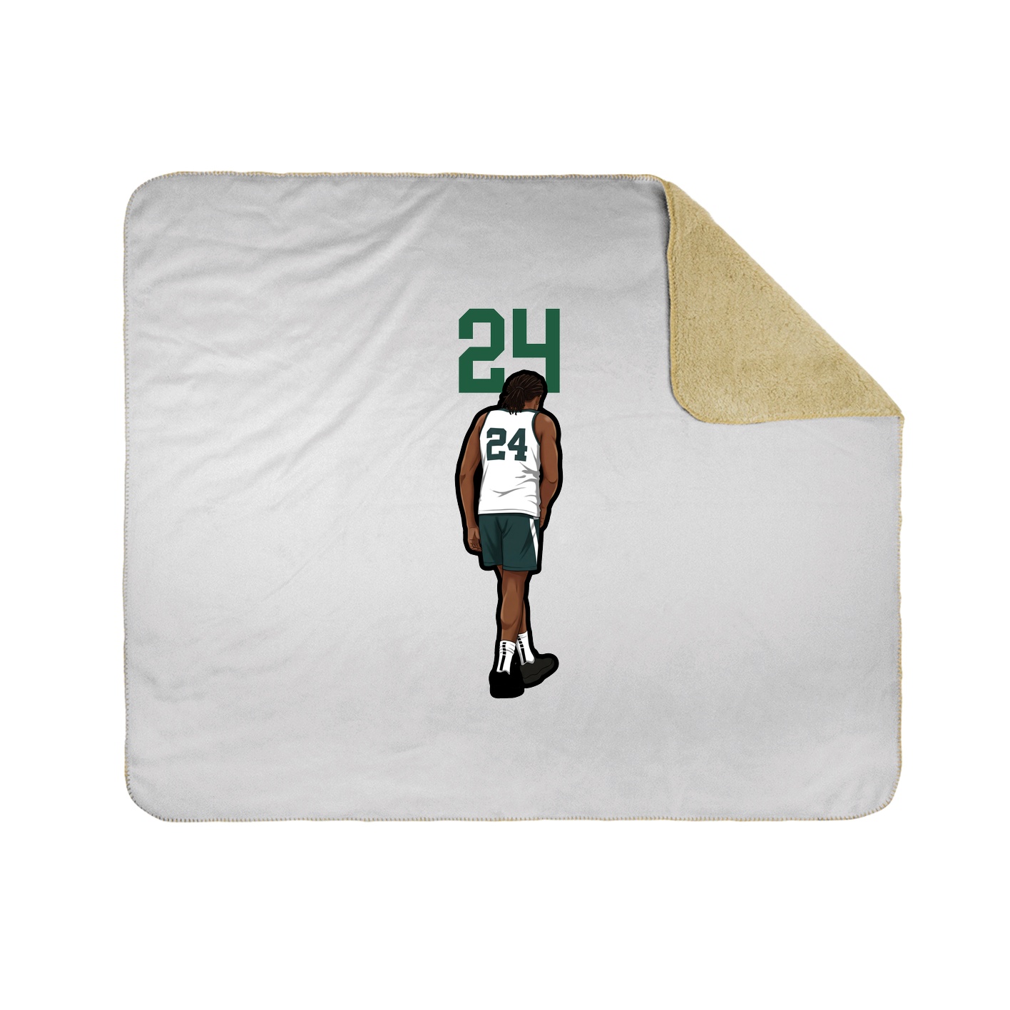 Throw Blanket — Number Top in White