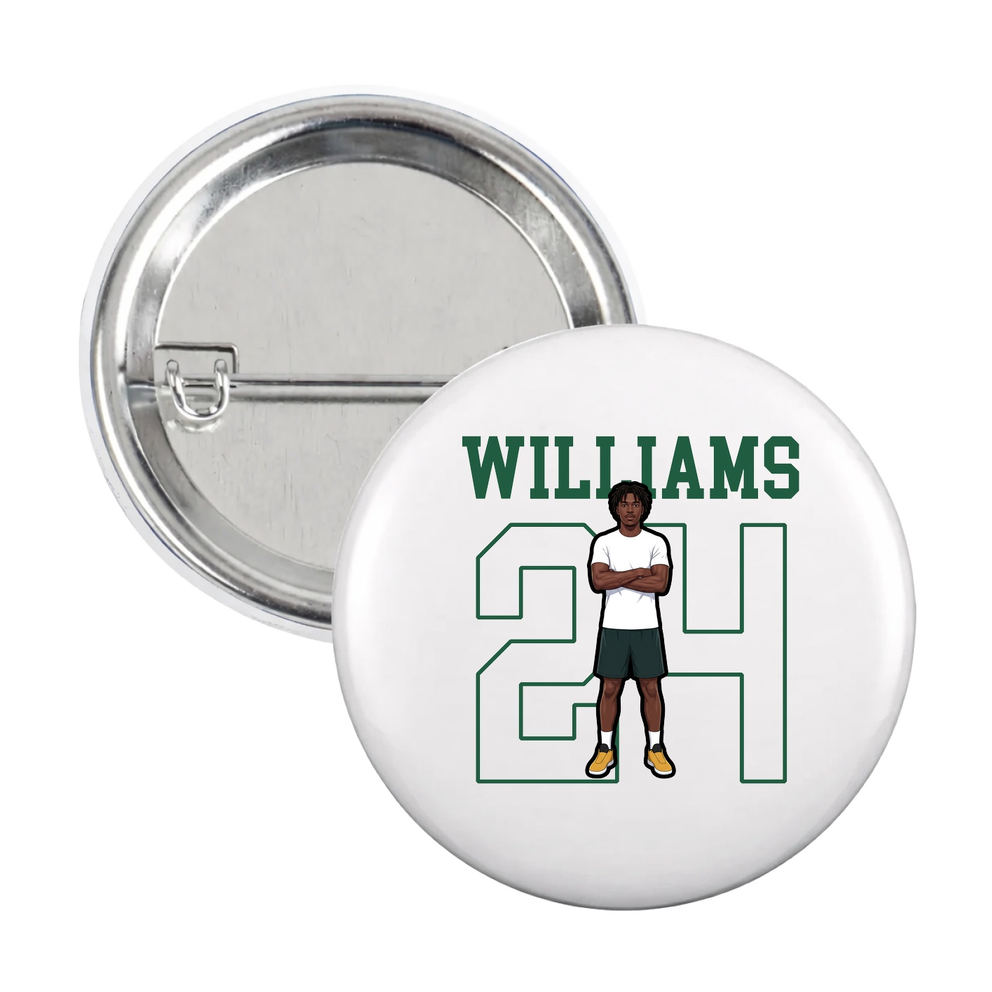 Game Day Button — Shirsey in White