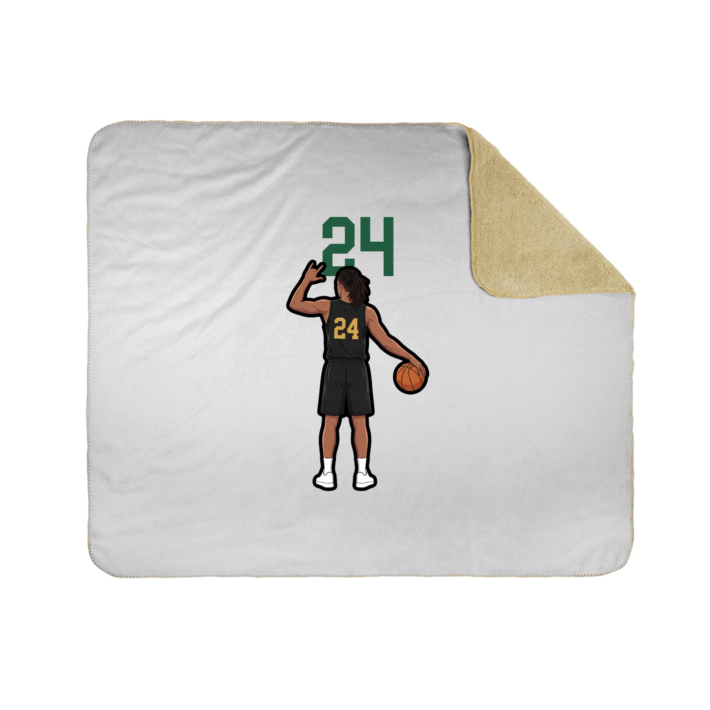 Throw Blanket — Number Top in White
