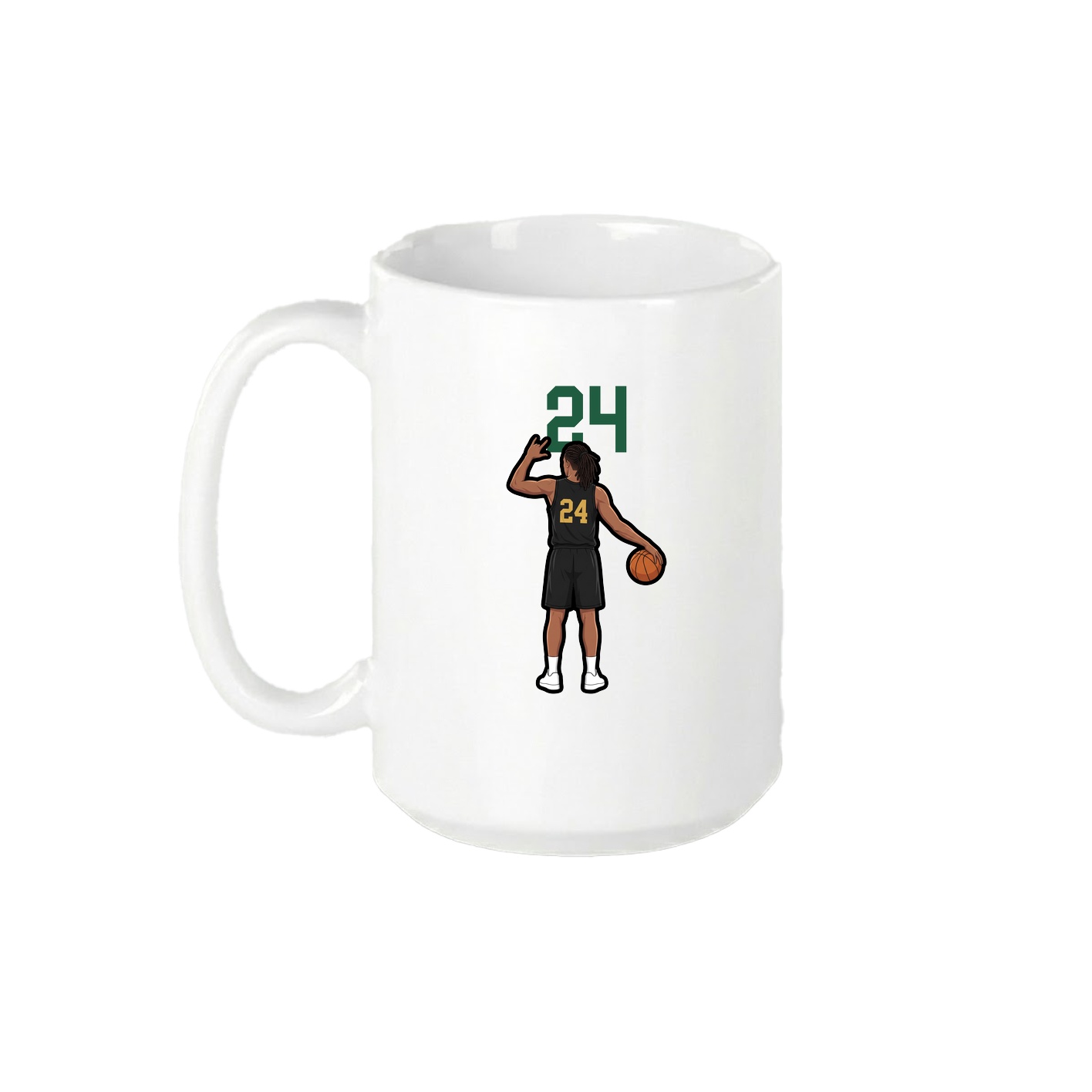15oz Coffee Mug — Number Top in White