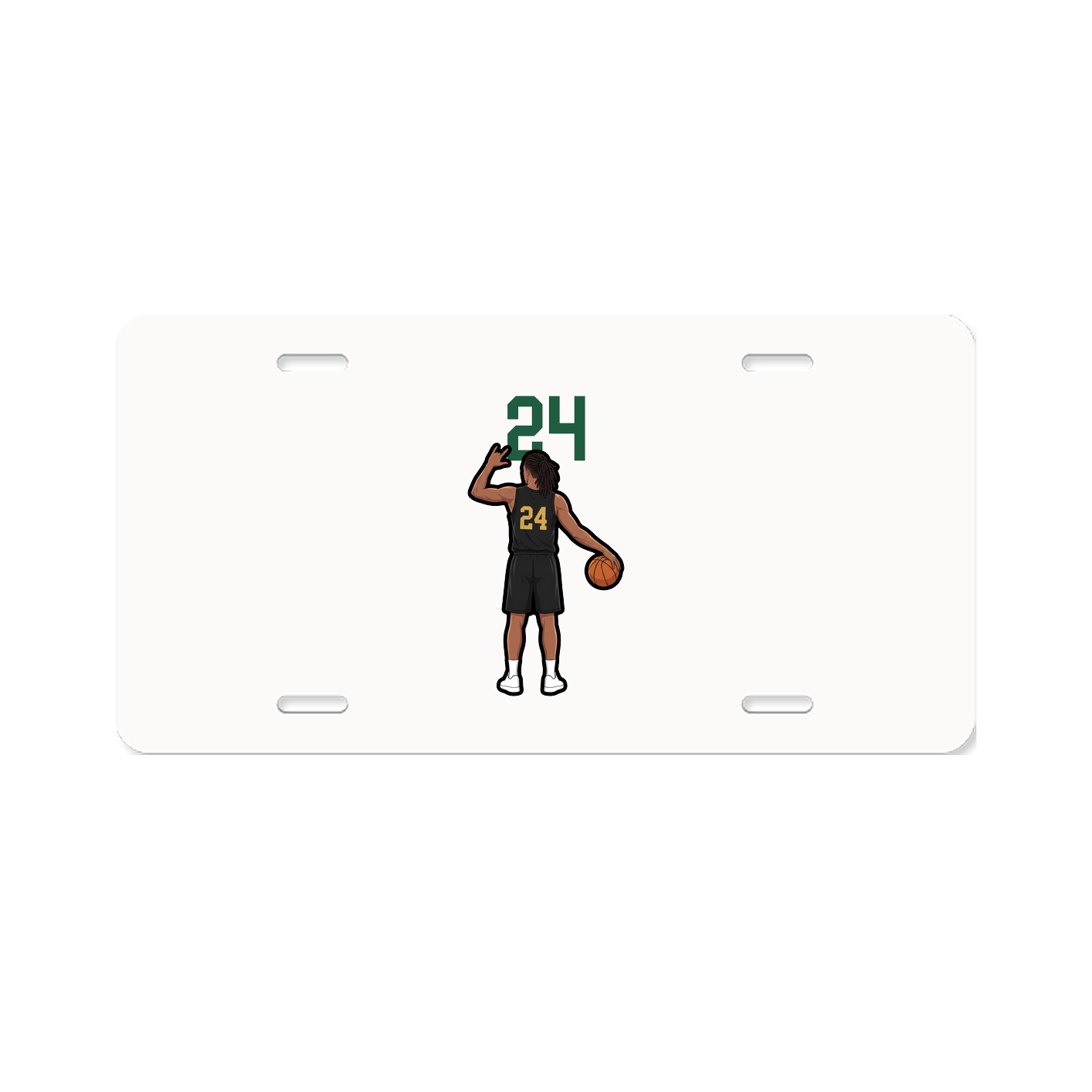 License Plate — Number Top in Classic