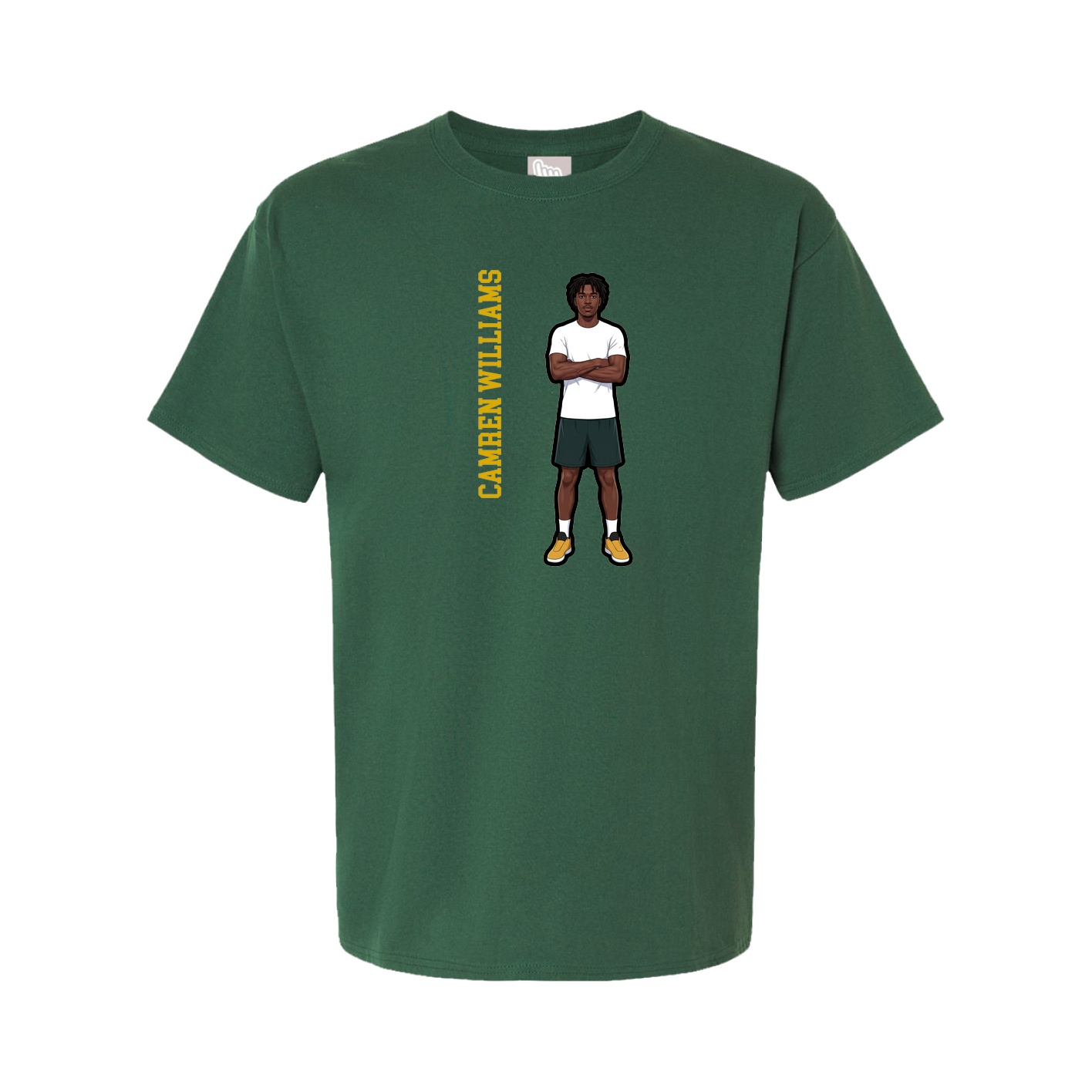 Tee — Name Vertical in Green