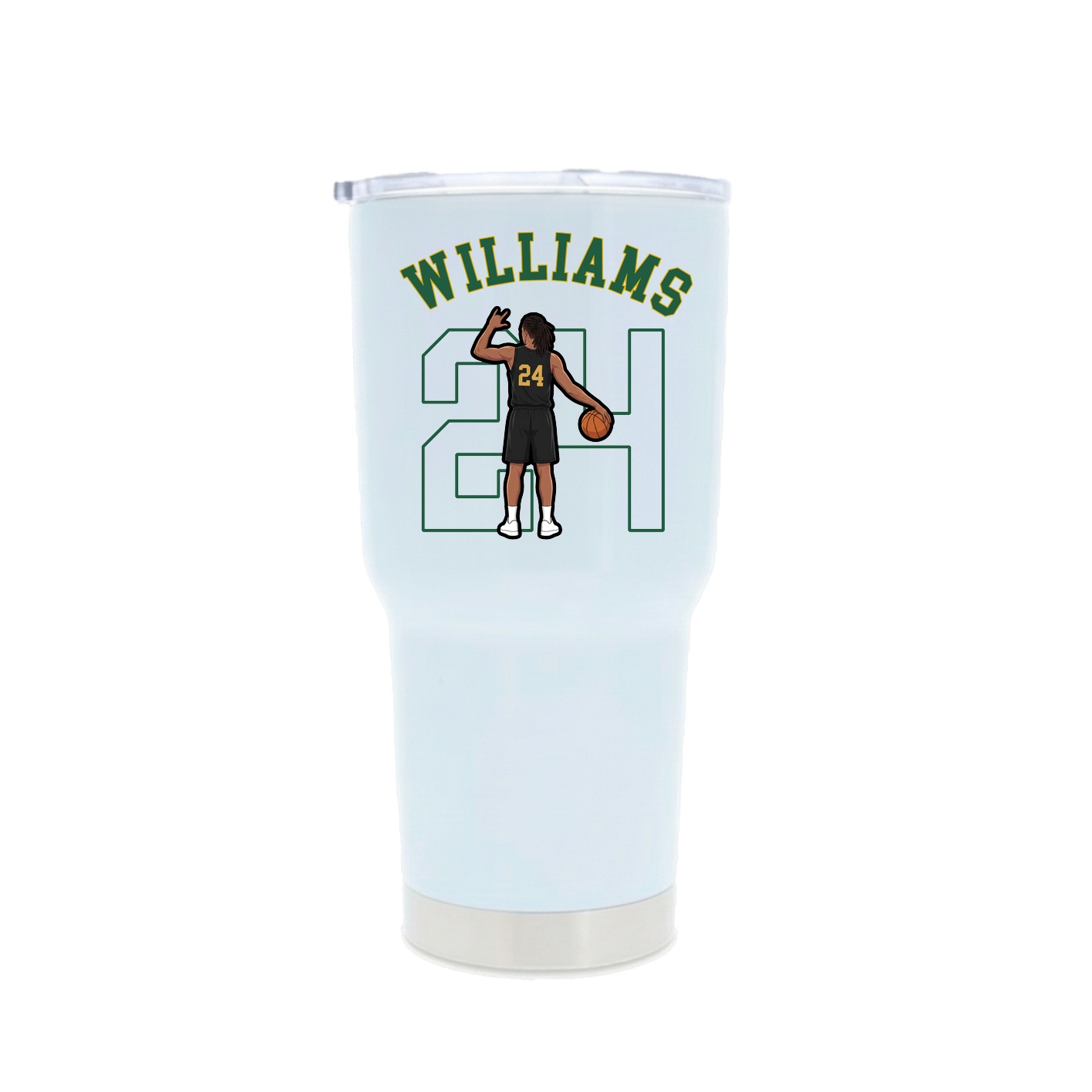 30oz Stainless Steel Tumbler — Shirsey Arch in White