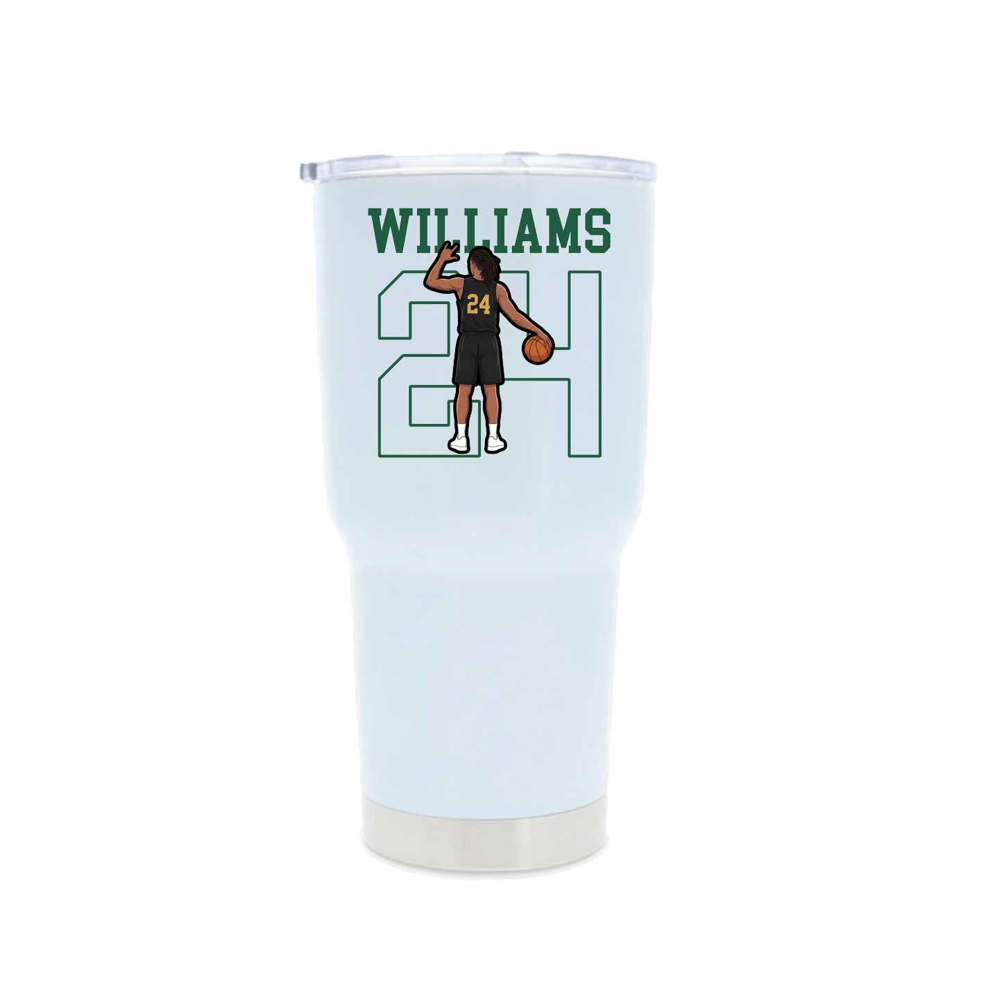 30oz Stainless Steel Tumbler — Shirsey in White