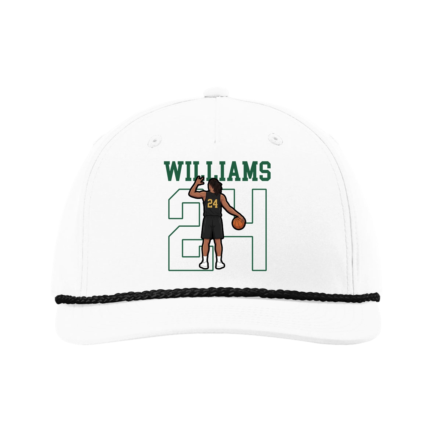 Five-Panel Classic Rope Cap — Shirsey in White