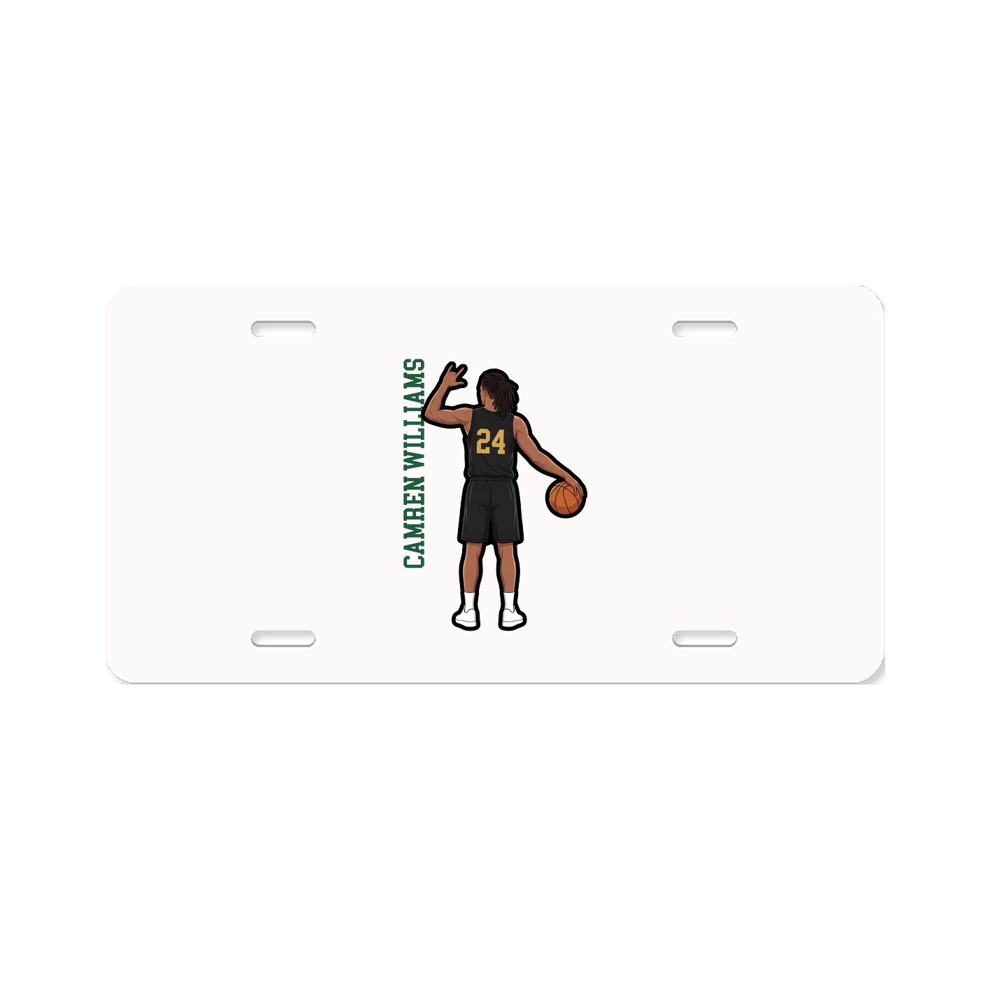 License Plate — Name Vertical in Classic
