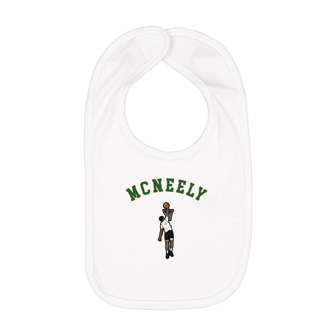 Infant Bib — Shirsey Arch in White