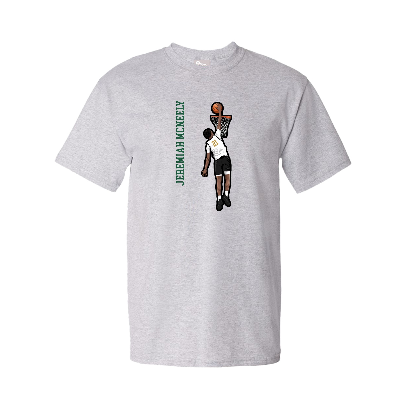 Tee — Name Vertical in Grey