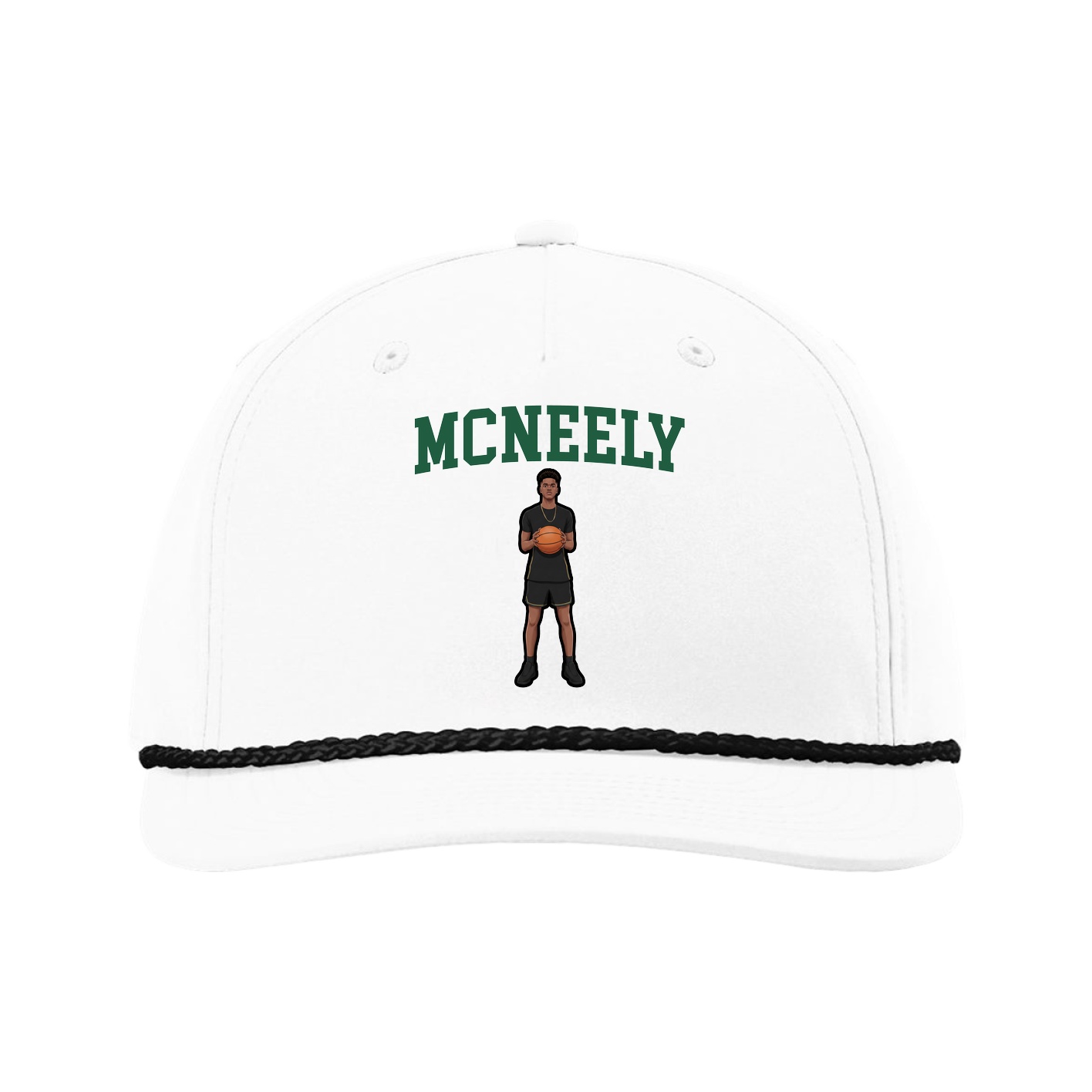 Five-Panel Classic Rope Cap — Shirsey in White